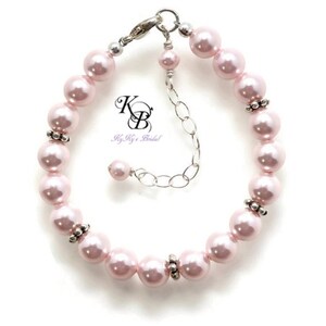 Pearl Flower Girl Bracelet, Flower Girl Jewelry, Flower Girl Gift, Little Girl Bracelet, Swarovski Pearl Bracelet, Little Girl Jewelry