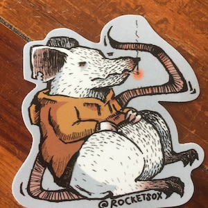 Hoodie Rat Vinyl Sticker