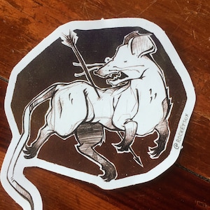 Arrow&#39;d Rat Vinyl Sticker