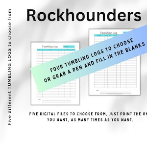 Tumbling logs for Rockhounds