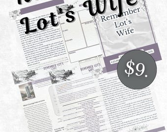 Lot's Wife Bible Study, Women's Devotional Journal (Digital Download)