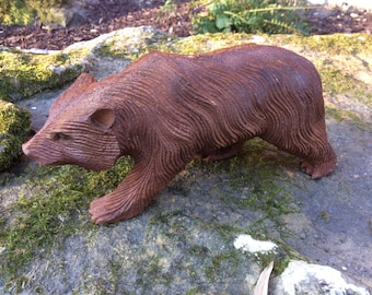 Carved wooden bear