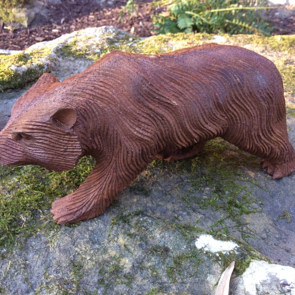 Carved wooden bear
