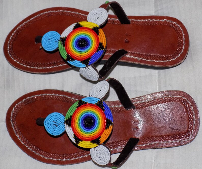 rainbow colored sandals