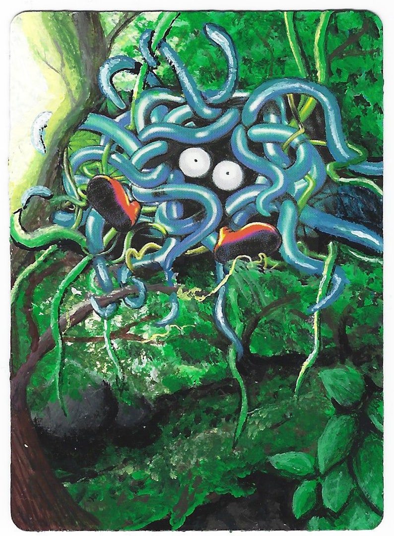 Tangela Card Extension Original Art on Pokemon Card Artist Trading Cards  Art & Collectibles brainchild.net