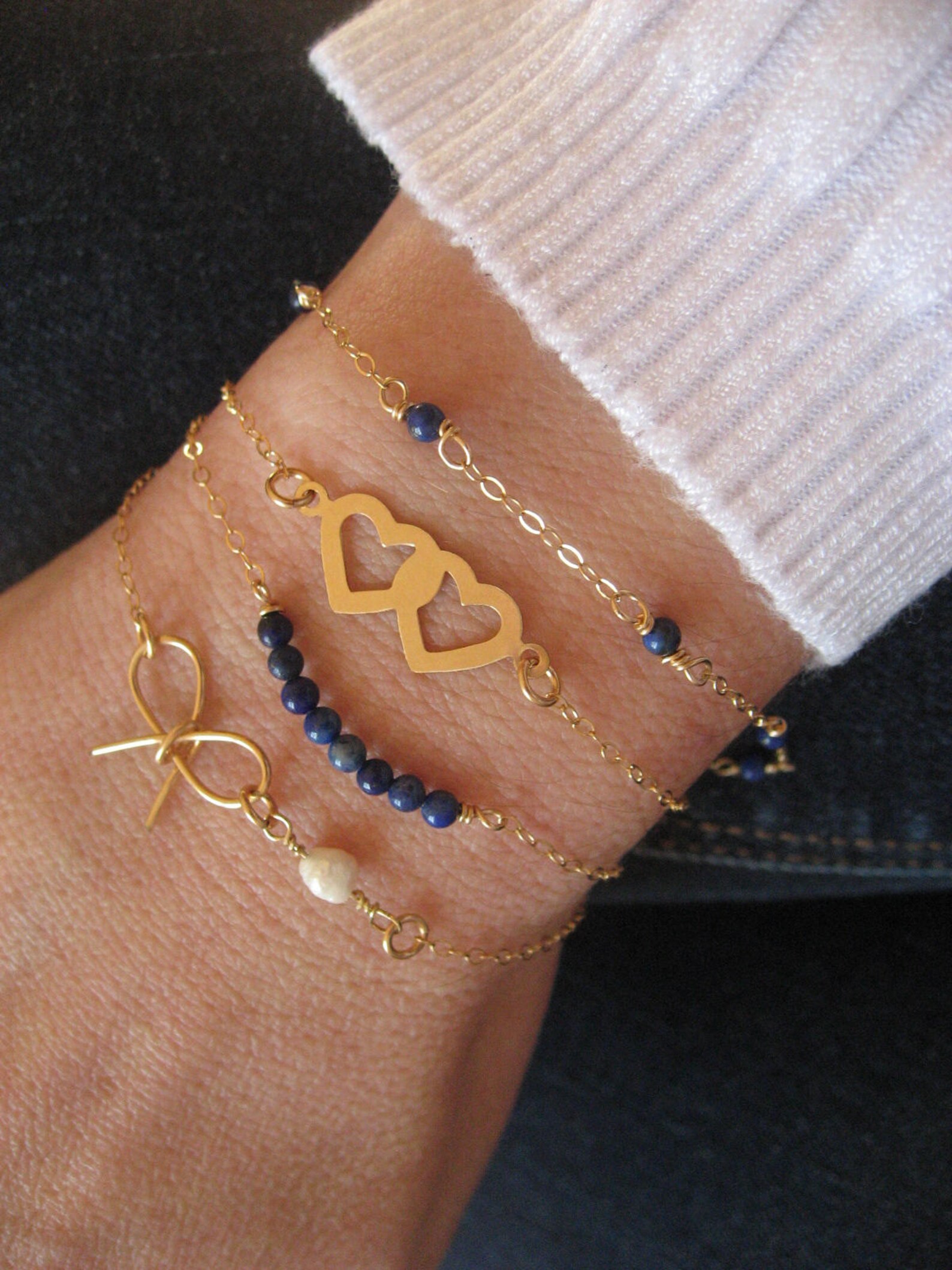 Lapis Lazuli Bracelet 14k Gold Fill or Sterling Silver Etsy