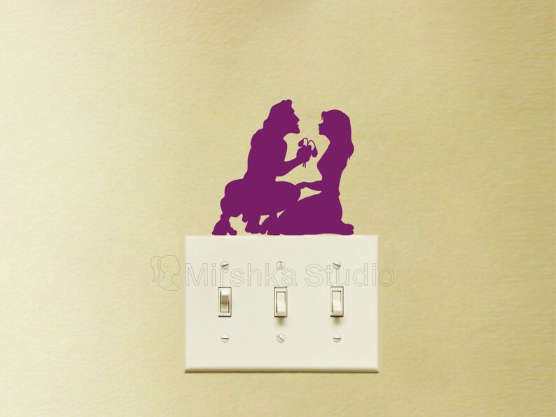Tarzan Light Switch Decal Nursery Wall Decor iPad Sticker Child Room Wall Art Tarzan and Jane Laptop Decal Kids Room Wall Sticker