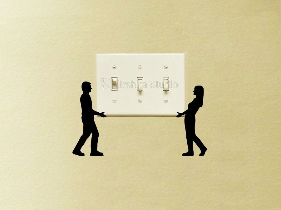 Cool Light Switch Fabric Sticker Funny Vinyl Wall Decal Etsy