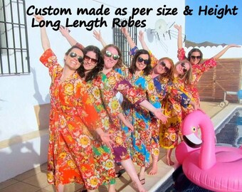 Bridesmaid robes, mid calf robes, Dressing gowns UK, robe demoiselle d'honneur coton, Bridesmaid robes UK, Bruidsmeisjes gewaden, turquoise