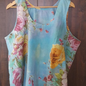 Cotton Singlet Top, Cotton tops, Cotton Singlet Bridesmaid tops, All sizes, XS to 9XL Plus, Summer Tops, Floral singlet tops, Plus size top