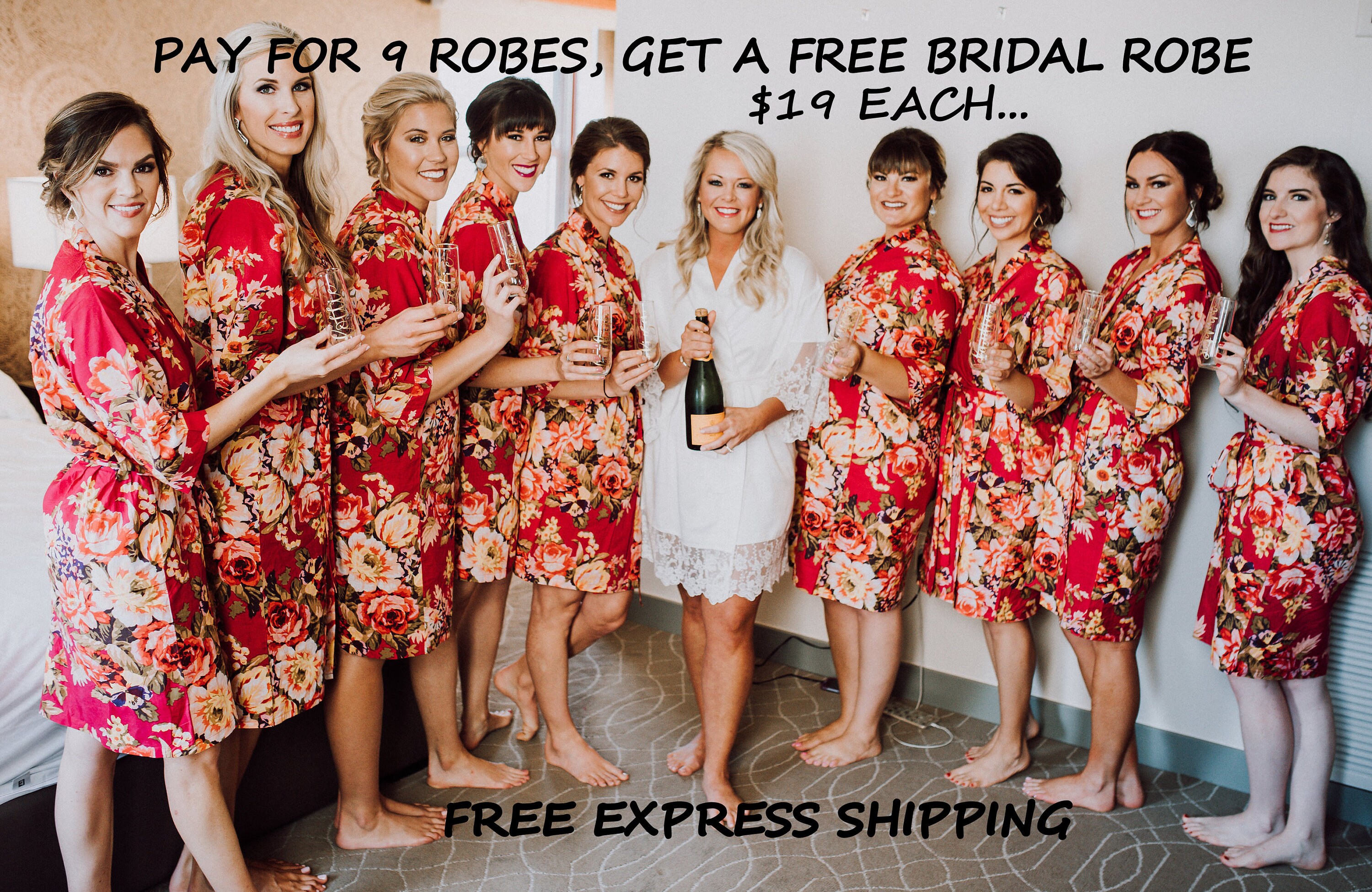 Bridesmaid robes set of 10 Bridesmaid robes UK Bridesmaid Etsy