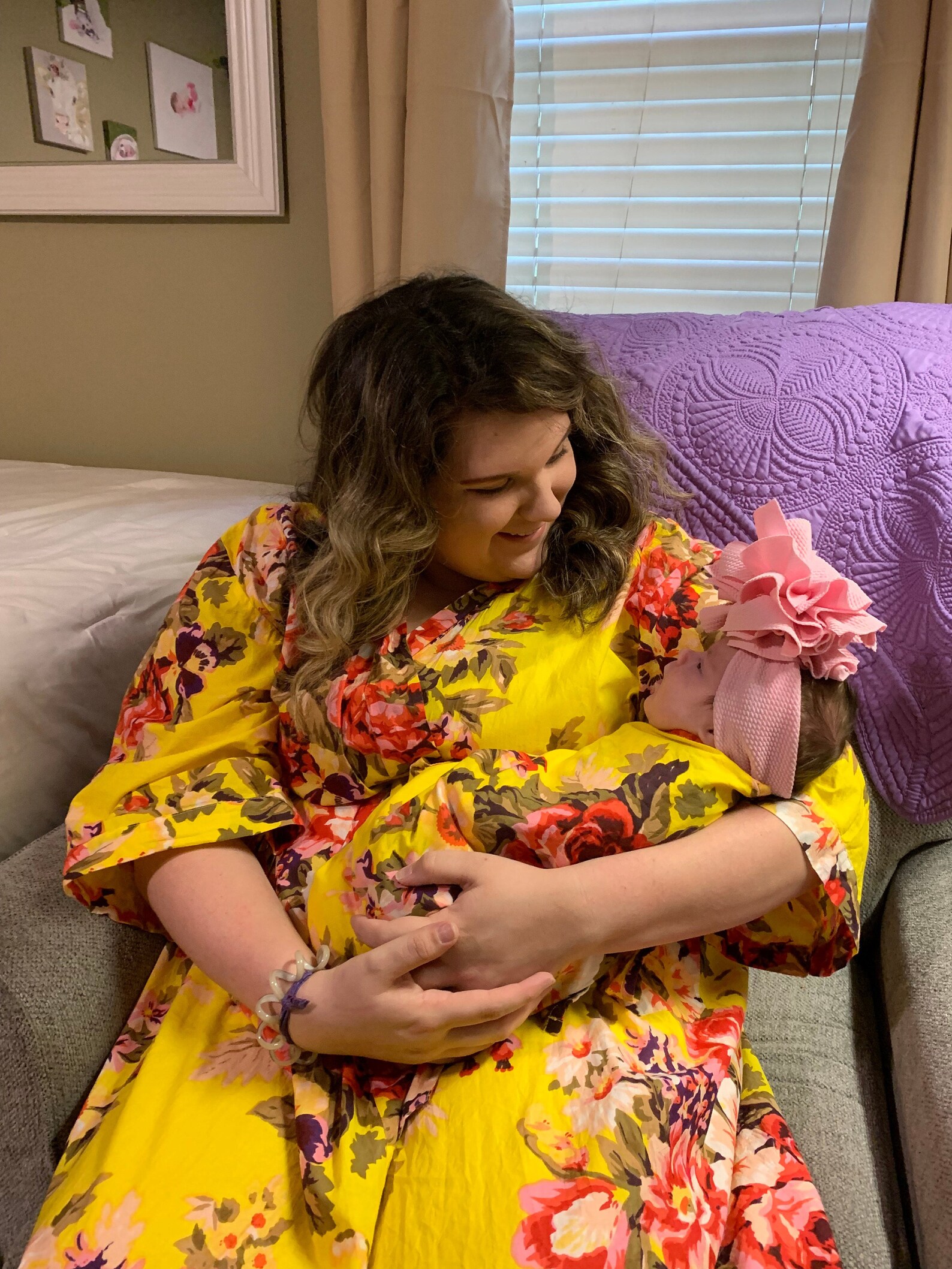 Maternity Robe Floral Swaddle All Sizes Small to Plus Size Etsy