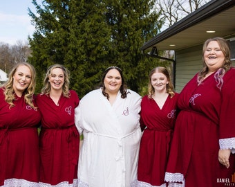 Bridesmaid robes, Any color, All sizes, Plus size XL,2XL,3XL,4XL,5XL,6XL, Super Plus size 7Xl, 8Xl,  Personalized robes, Bridal party robes
