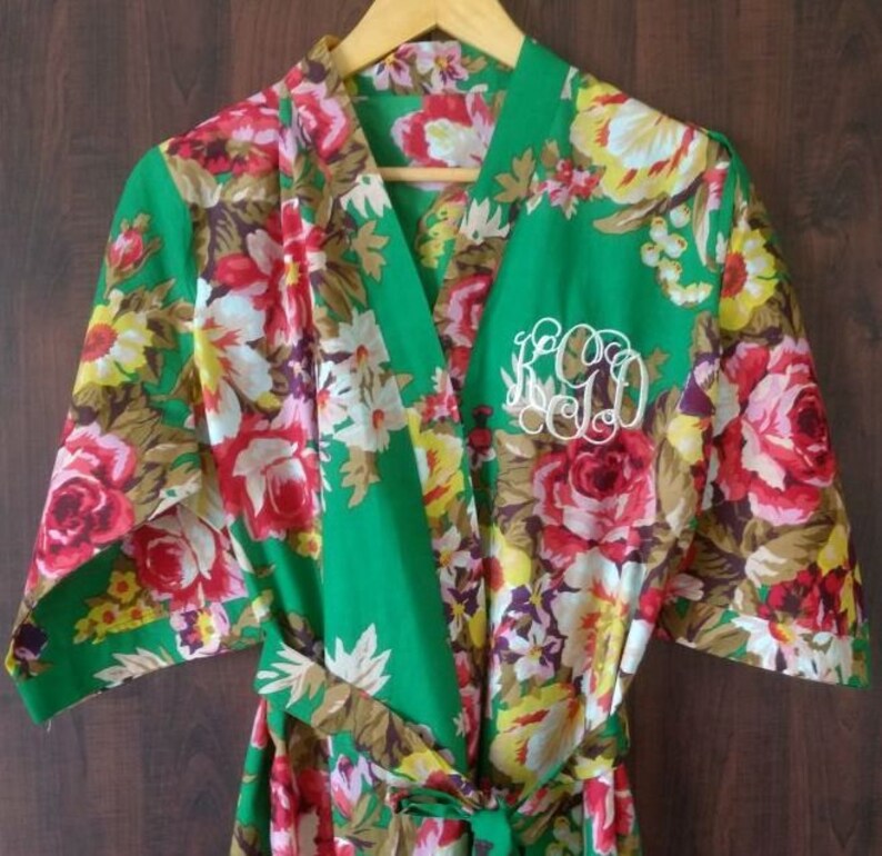 Bridesmaid robes Rainbow colors Floral Robes UK Bridesmaid Etsy