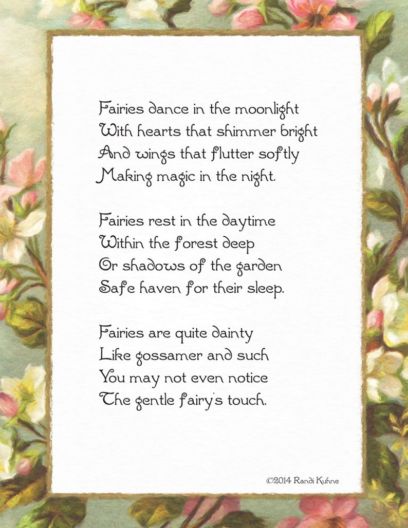 Fairies Dance In The Moonlight Original Fairy Poem Diy Etsy Fairies Dance In The Moonlight Original Fairy Poem Diy Etsy