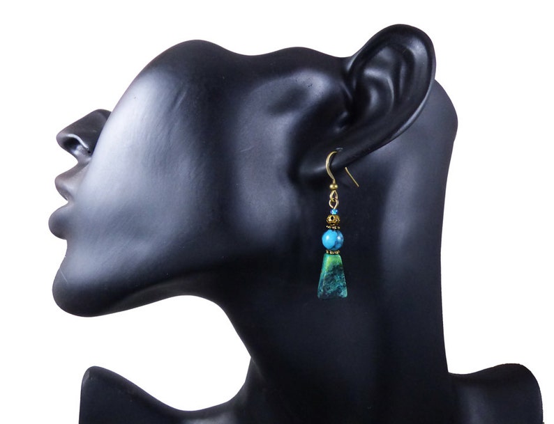 gemstone jewellery pagan jewelry gift from daughter bohemian earring boho jewelry for her Turquoise earrings wiccan turquoise jewellery