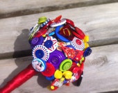 Superhero Button Bouquet. Keepsake Bouquet. Comic Book Heroes Bouquet.