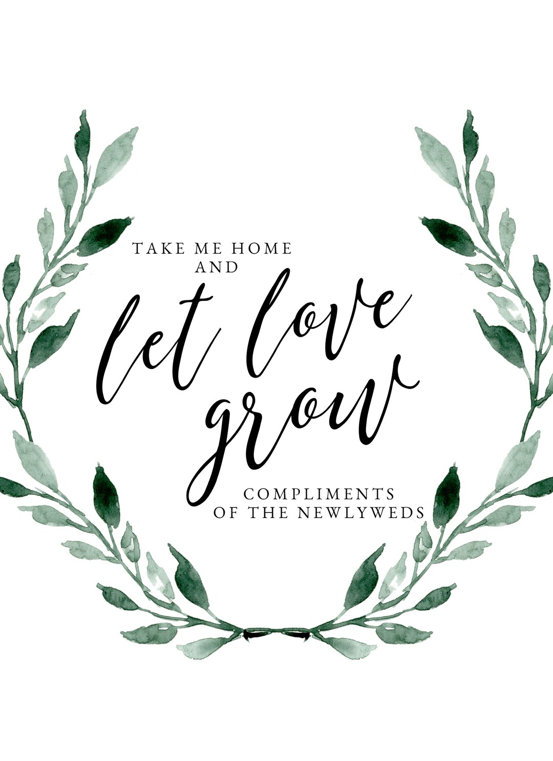 Let Love Grow Wedding Sign Bridal Shower Sign - Etsy