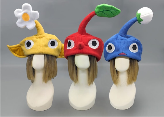Pikmin inspired Beret cute warm Hat, Fleece Beret