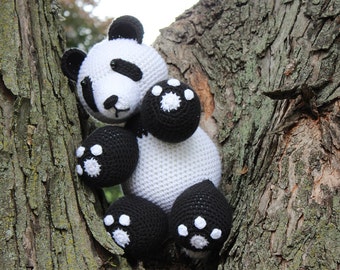 Patron de panda au crochet/Modèle de panda au crochet/PDF au crochet/Modèle de panda au crochet/Ours en peluche/Amiguumi/Ours en peluche