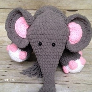 Crochet Elephant Pattern/Crochet Pattern/Blanket Yarn/Amigurumi/Elephant/Stuffed Elephant/Crochet Stuffed Animal/Amigurumi Pattern