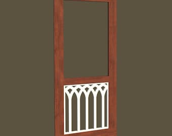 Cathedral Picket Screen Door