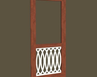Cathedral Scroll Screen Door