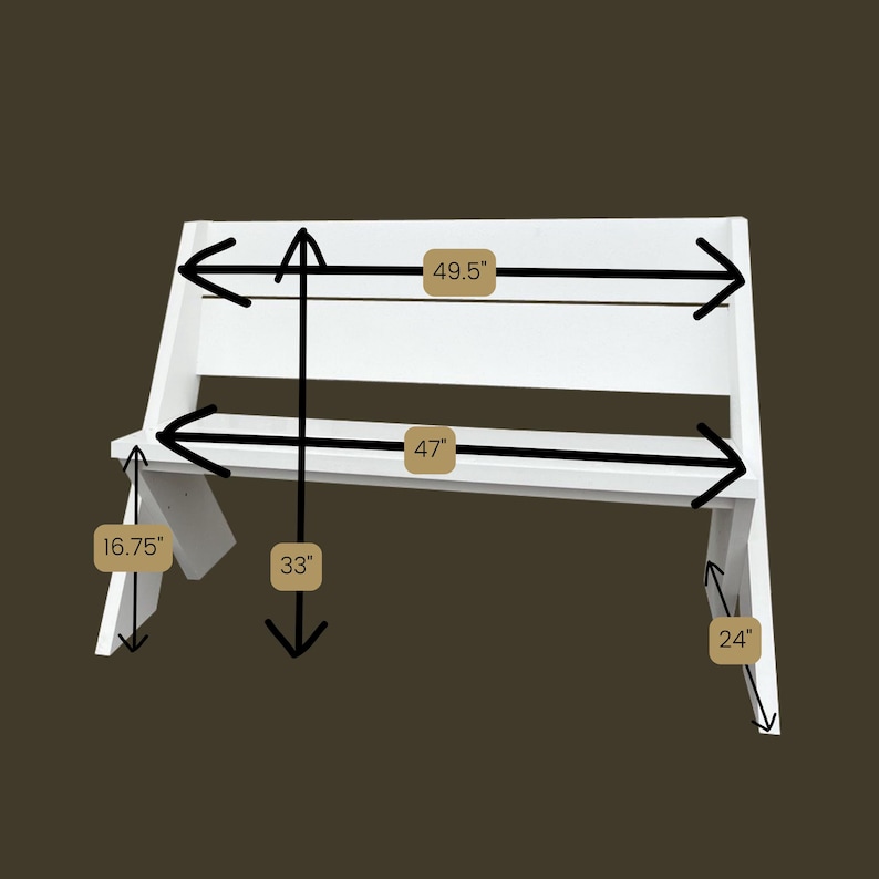 Outdoor Modern PVC Bench - Etsy