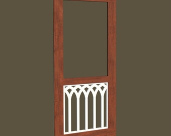 Cathedral Picket Screen Door