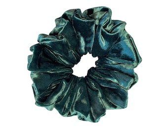 Coletero de terciopelo verde XL: accesorio para el cabello hecho a mano