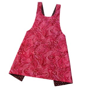 The SWEETHEART SWIRL Reversible  Apron | Pink Apron l Pocket Apron l Gifts Under 50 l Gift for Her | Reversible Apron | Cooking Apron