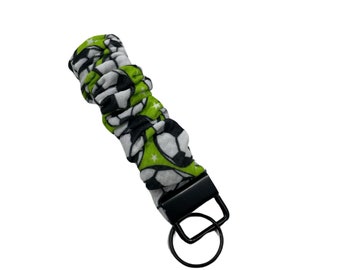 Portachiavi con elastico per capelli MANCHESTER: portachiavi a forma di pallone da calcio