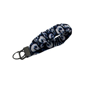 Scary Face Scrunchie Keychain: Halloween Key Fob