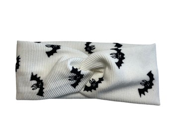 The BUFFY Twisted Headband: Halloween Bat Spooky Headwrap