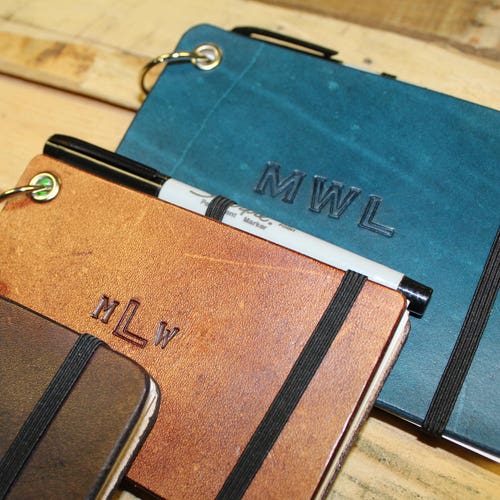 Monogrammed Leather Index Card Holder 4x6 Index Etsy