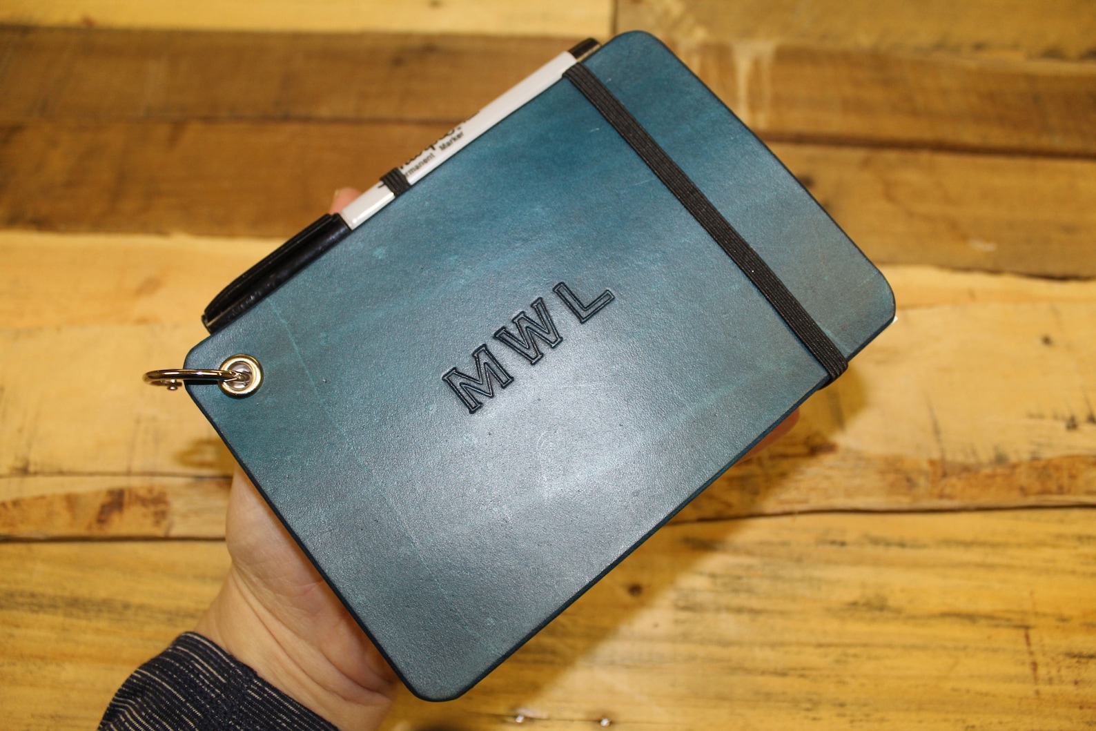 Monogrammed Leather Index Card Holder 4x6 Index Etsy