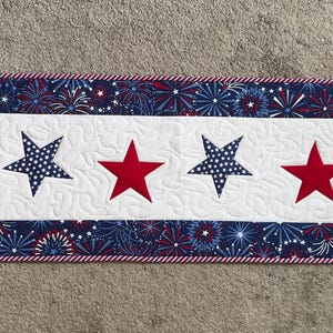 Star Spangled Quilted Table Runners choose your style