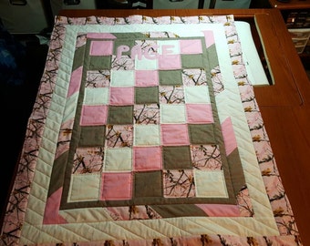 Personalized baby boy or girl quilt