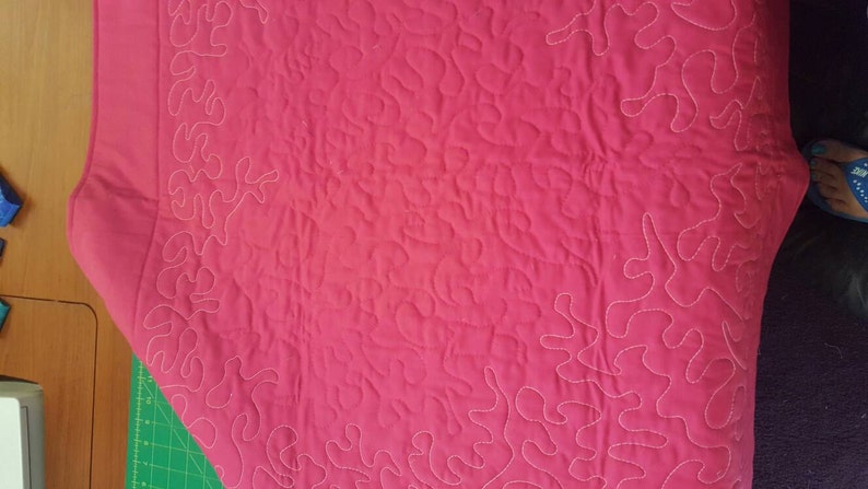 Quilted Heart Table Cover/ wall hanging image 4