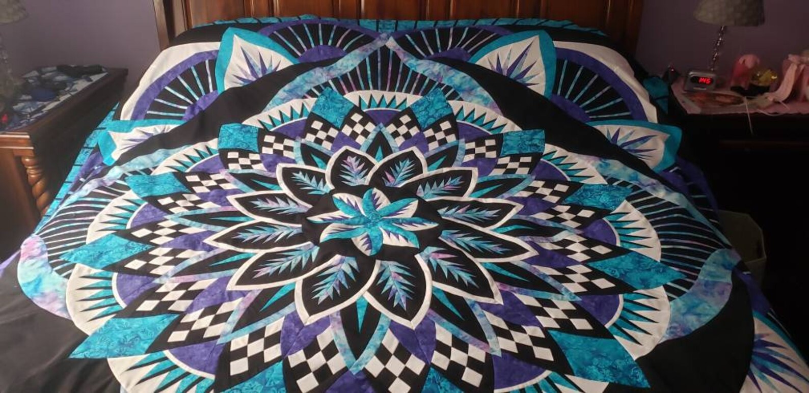 Dinner Plate Dahlia Quilt Top Etsy