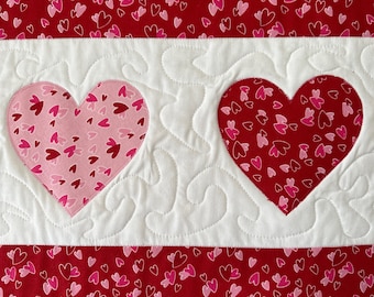 Quilted Valentines Day Table Runners choose your style