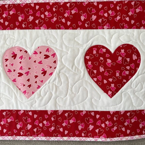 Quilted Valentines Day Table Runners choose your style