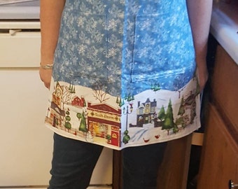 Christmas All Around The Town lined Apron