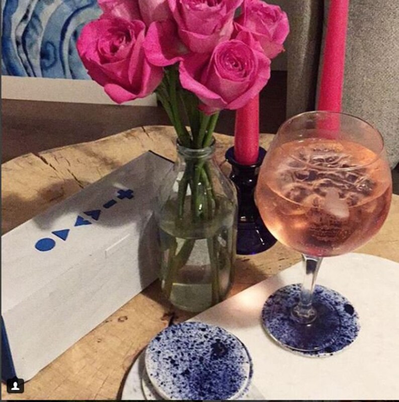 Porcelain Coasters blue image 8