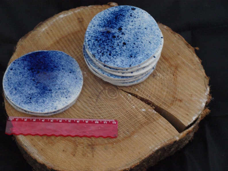Porcelain Coasters blue image 9
