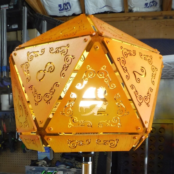 D20, D 12, Lamp, RPG Lighting, Swag Light, Table lamp