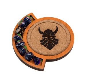 Gamer's dice and drink coaster, custom