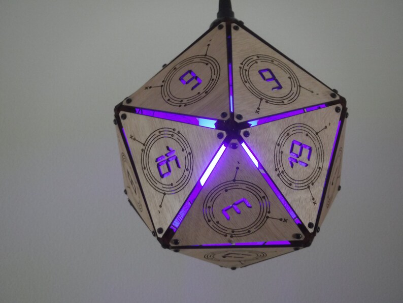 D20 D 12 Lamp RPG Lighting Swag Light Etsy