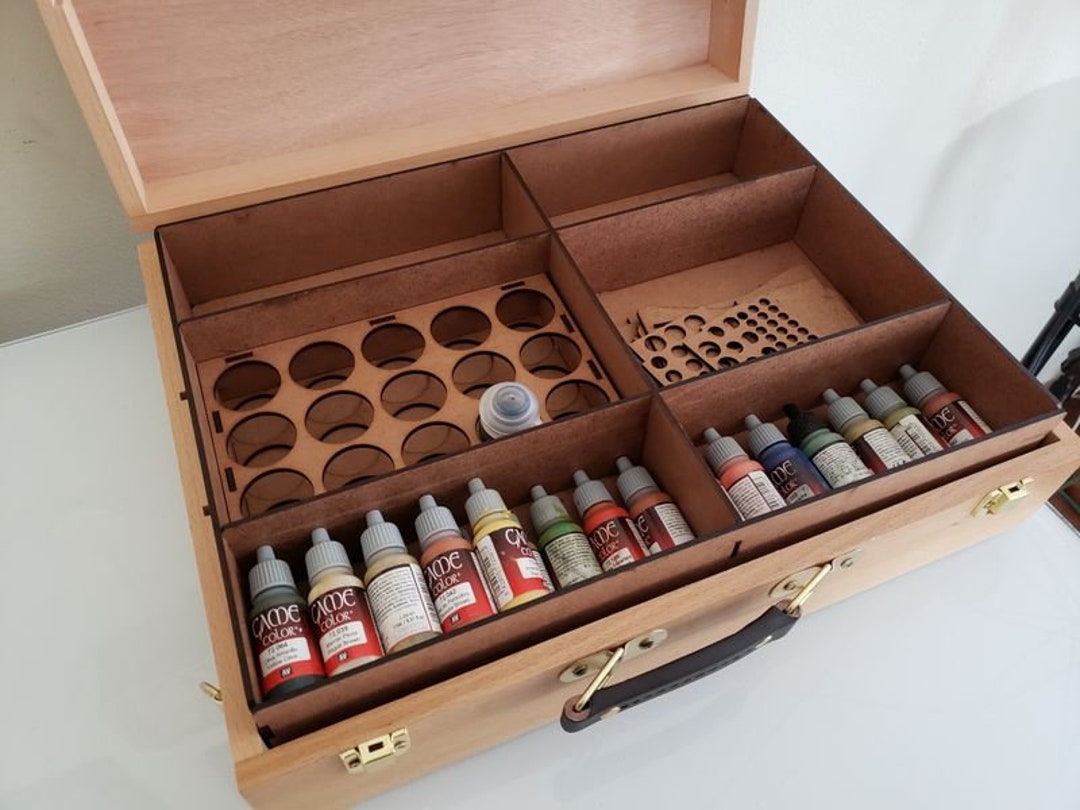 Watercolor Painting Station - 26mm, for Vallejo and Army Painter Style  Dropper Bottles