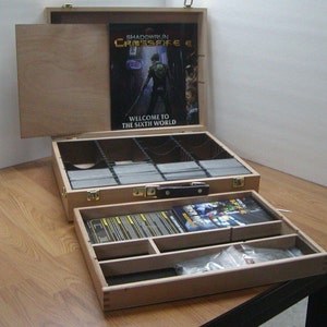 Deck Building Game Storage system, Hobby Lobby Art Box, Card Organizer Insert with Dividers